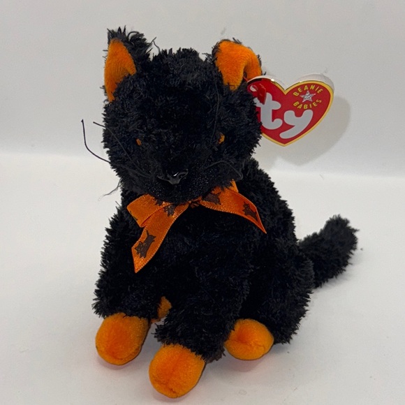 Ty Other - Vintage Ty Beanie Babies Black and Orange "frauds Cat" Plush Toy
